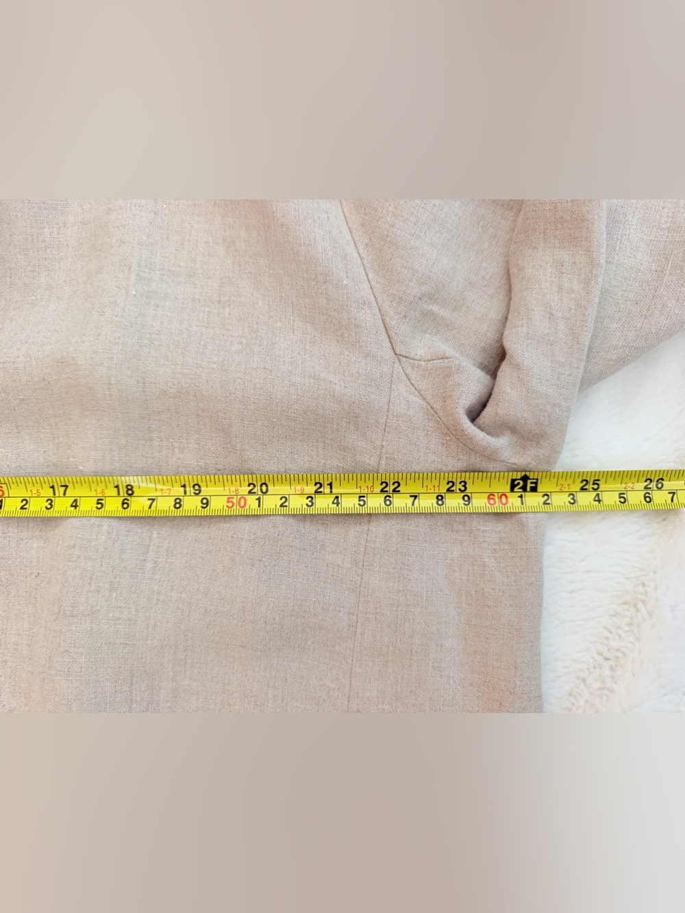 Eileen Fisher Organic Linen Long Blazer Jacket - Color Flax - Size Large - Picture 10 of 14
